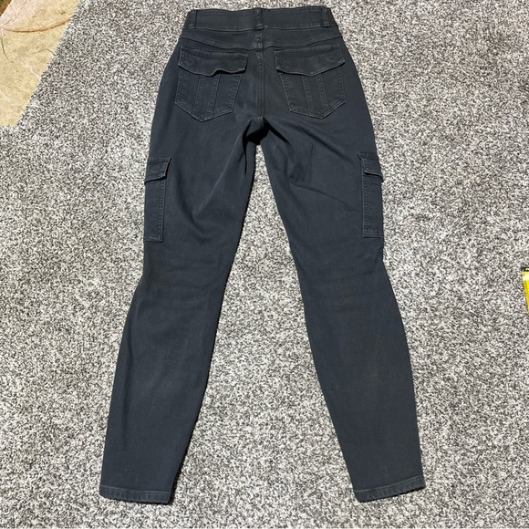 SPANX Stretch Twill Ankle Cargo Pants sz S Petite Gray Pull On 20311Q Pockets - Picture 11 of 12